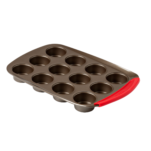 asimetriA - Stampo per muffin in metallo a presa facile