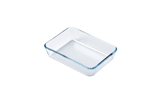Plat rectangulaire en verre compatible air fryer