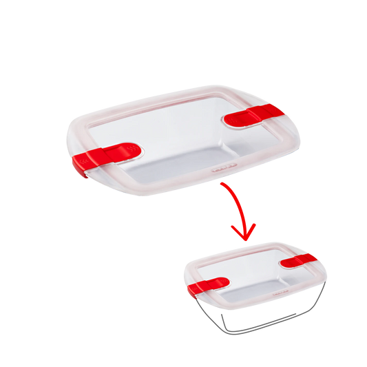 Cook&Heat - Couvercle de rechange rectangulaire avec valves vapeur