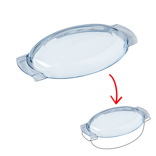 Couvercle rechange - cocotte ovale en verre grand format