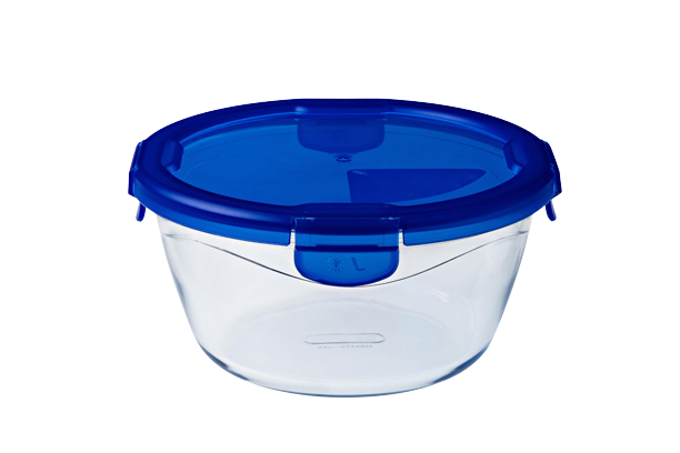 Cook&Go - Boîte de conservation en verre ronde couvercle étanche
