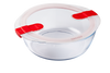 Plat rond en verre avec couvercle à valves vapeur - Cook & Heat
