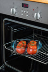 Plat carré en verre avec couvercle à valves vapeur - Cook & Heat