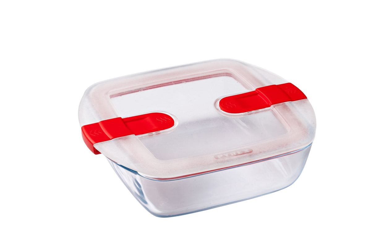Base carrée boîte de conservation en verre - Compatible Gamme Cook & Heat