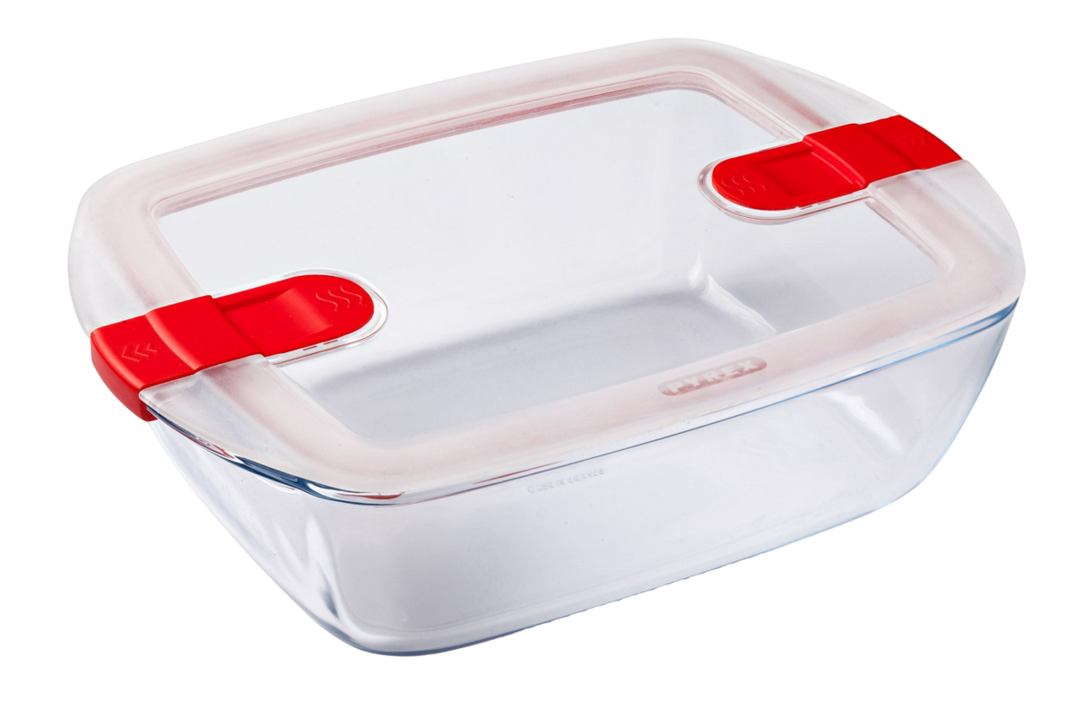 Base rectangulaire en verre boîtes de conservation - Compatible Gamme Cook & Heat