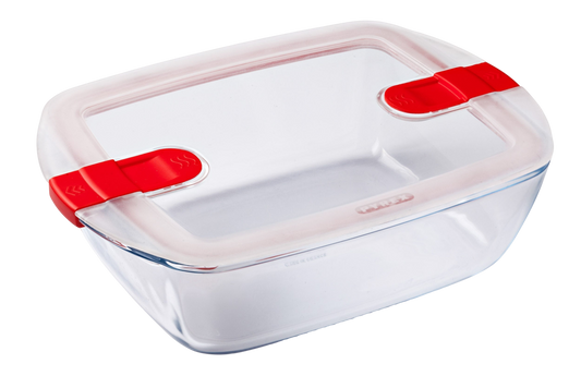Base rectangulaire en verre boîtes de conservation - Compatible Gamme Cook & Heat