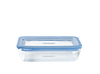 Zero Plastic - Set de 3 boites de conservation avec couvercle en verre rectangulaire