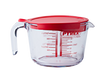 Broc mesureur en verre avec couvercle 1L