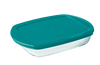 Cook & Store - Plat rectangulaire en verre avec couvercle