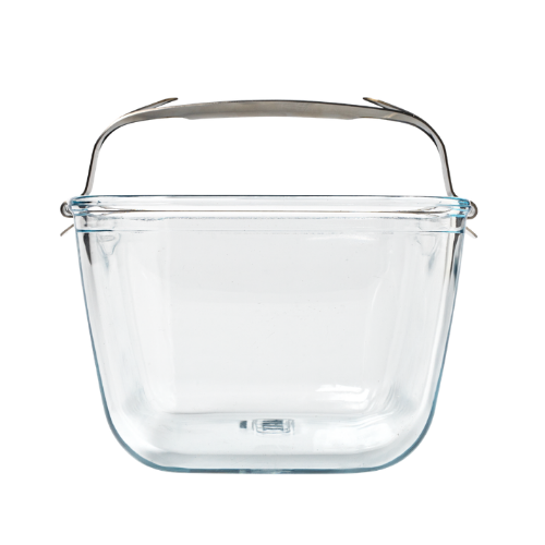 Plat airfryer en verre avec poignée amovible