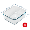 Plat airfryer en verre avec poignée amovible