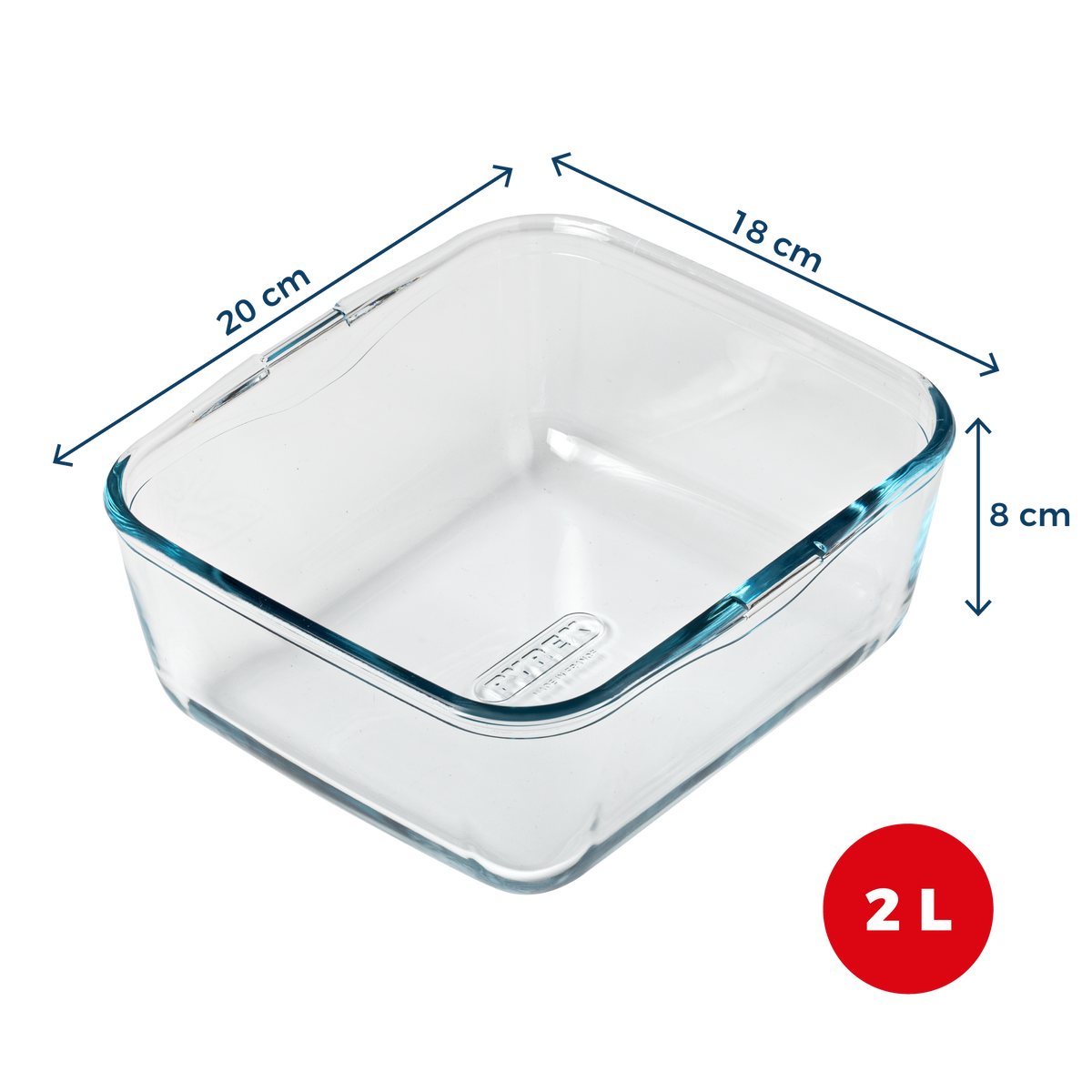 Plat airfryer en verre avec poignée amovible