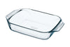 Lot de 4 plats à four rectangulaires en verre avec prise en main facile 27,31 35 et 39 cm - Irresistible
