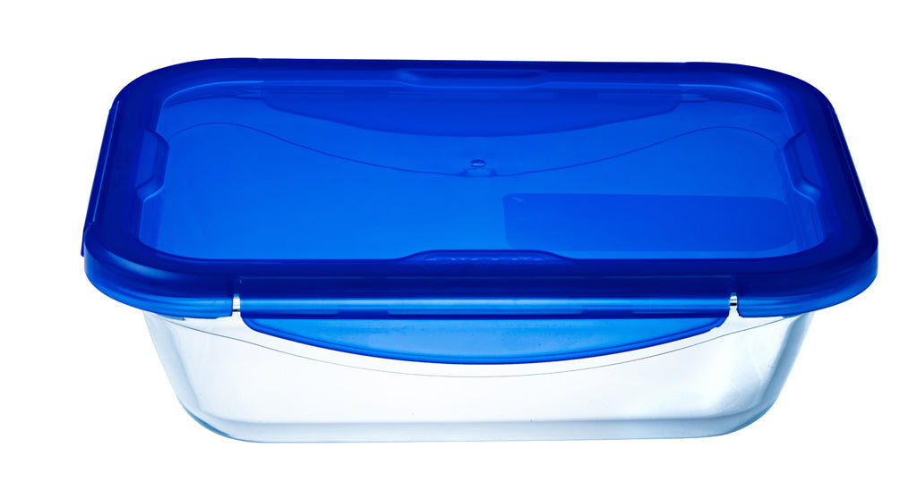 Cook&Go - Caja rectangular de cristal hermética para guardar alimentos