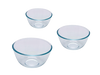 Set of 3 glass preparation bowls - Classic