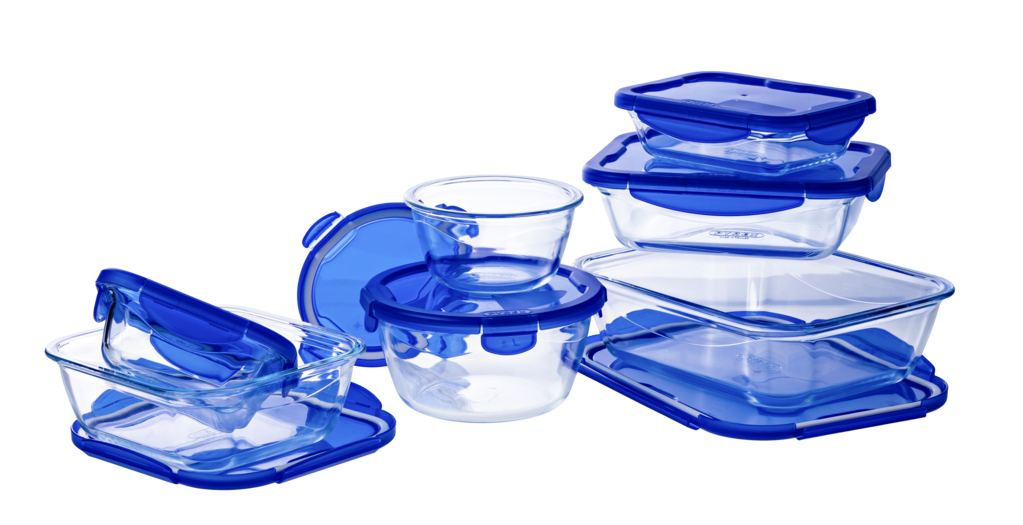 Cook & Go - Lot de 7 plats de conservation en verre avec couvercle étanche
