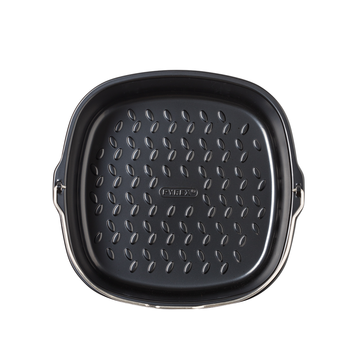Plat carré en métal compatible air fryer