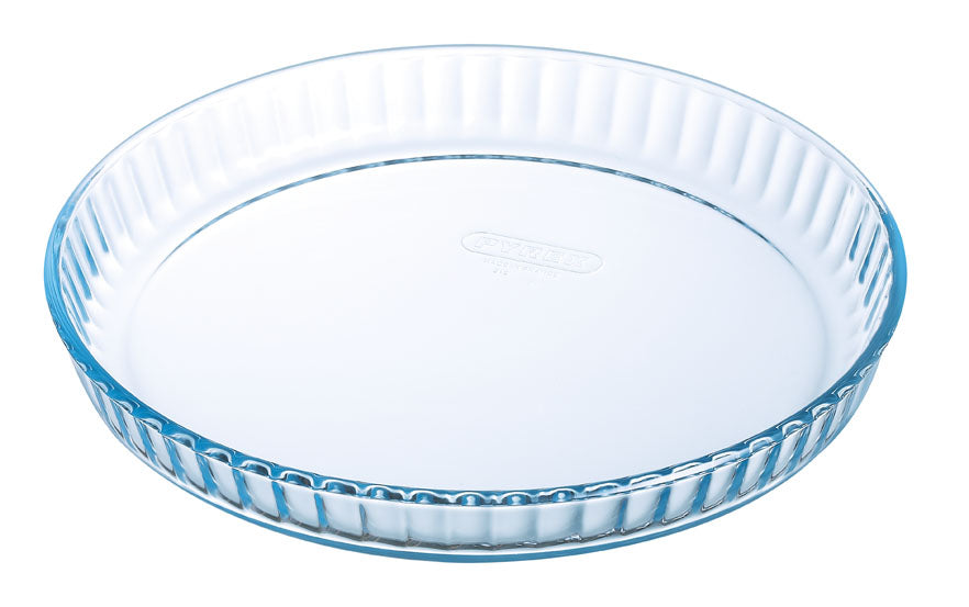 Lot de 3 moule à tarte en verre 25, 28 et 31 cm