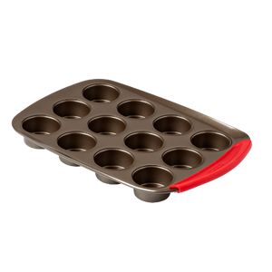 asimetriA - Moule à muffins en métal avec prise en main facile