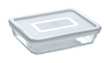 Cook & Freeze - Plat rectangulaire en verre avec couvercle spécial congélation air fyer*