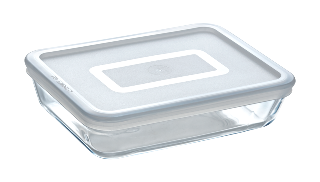 Cook & Freeze - Plat rectangulaire en verre avec couvercle spécial congélation air fyer*
