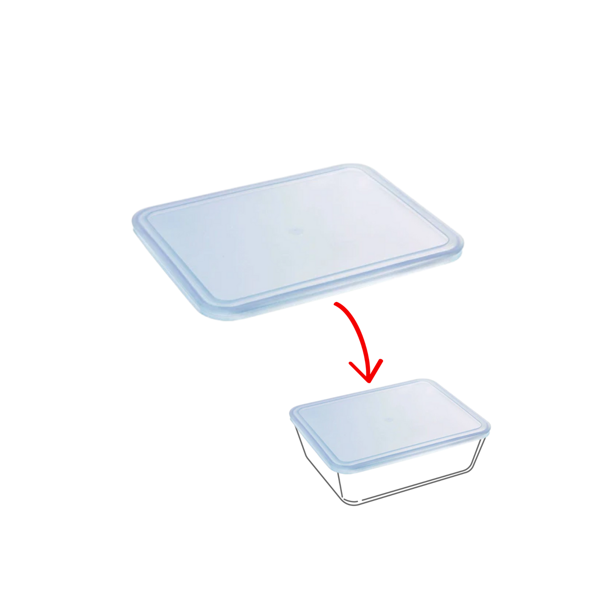 Cook&Freeze - couvercle de rechange rectangulaire