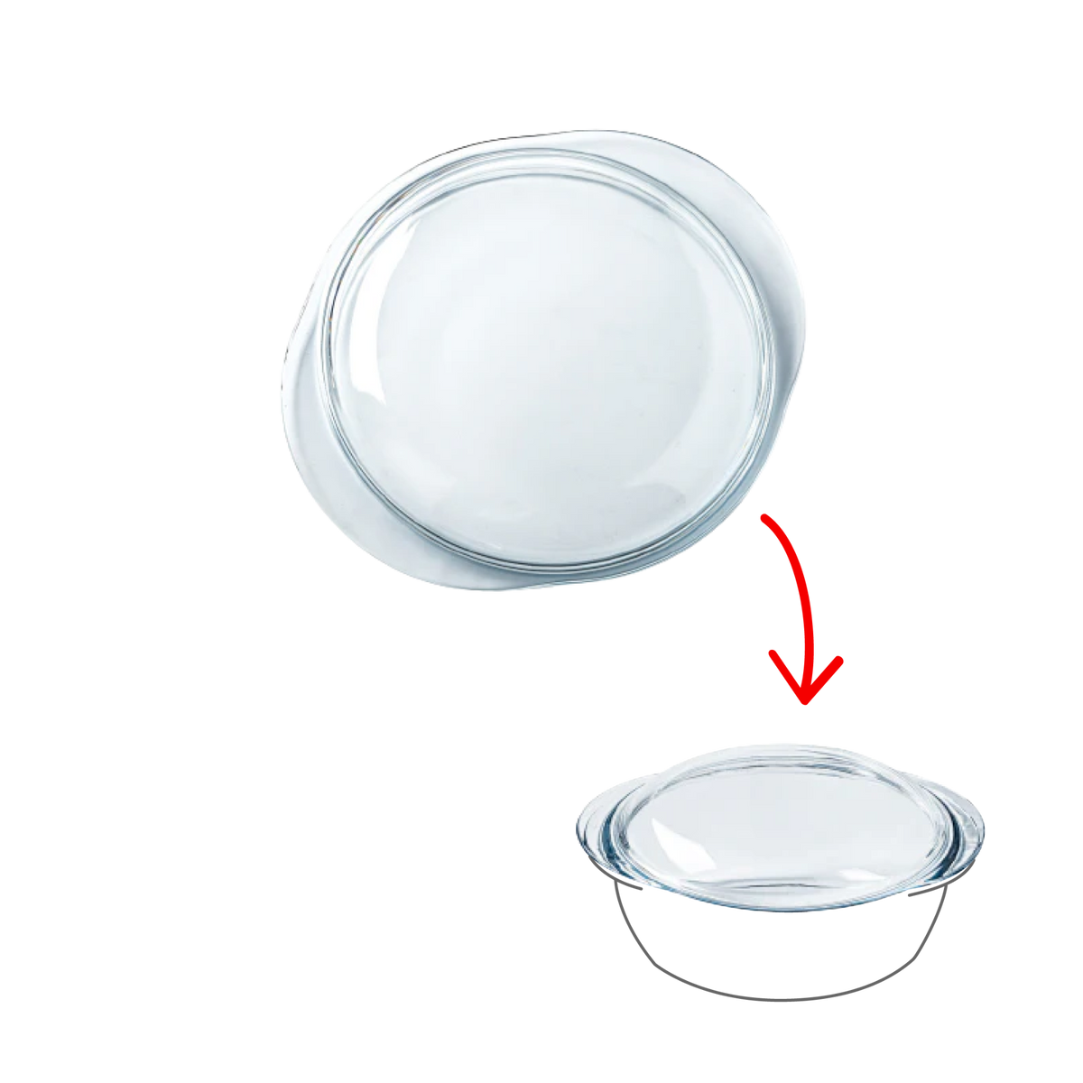 Couvercle de rechange Cocotte Ronde en verre