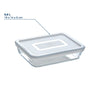 Cook & Freeze - Plat rectangulaire en verre avec couvercle spécial congélation air fyer*
