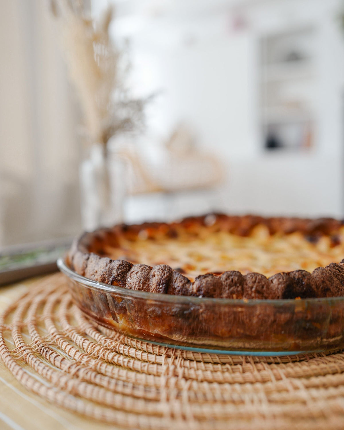 Lot de 3 moule à tarte en verre 25, 28 et 31 cm