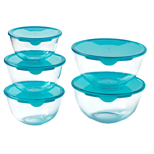 Lot de 5 jattes avec couvercle
