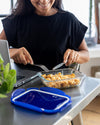Cook & Go - Lot de 7 plats de conservation en verre avec couvercle étanche