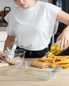 Set van 2 rechthoekige glazen ovenschalen met gemakkelijke greep 27 en 35 cm - Onweerstaanbaar