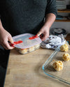 Lot de 3 lunchbox en verre avec couvercle à valves vapeur - multi forme -Cook & Heat