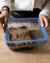 Zero Plastic - Set de 3 boites de conservation avec couvercle en verre rectangulaire