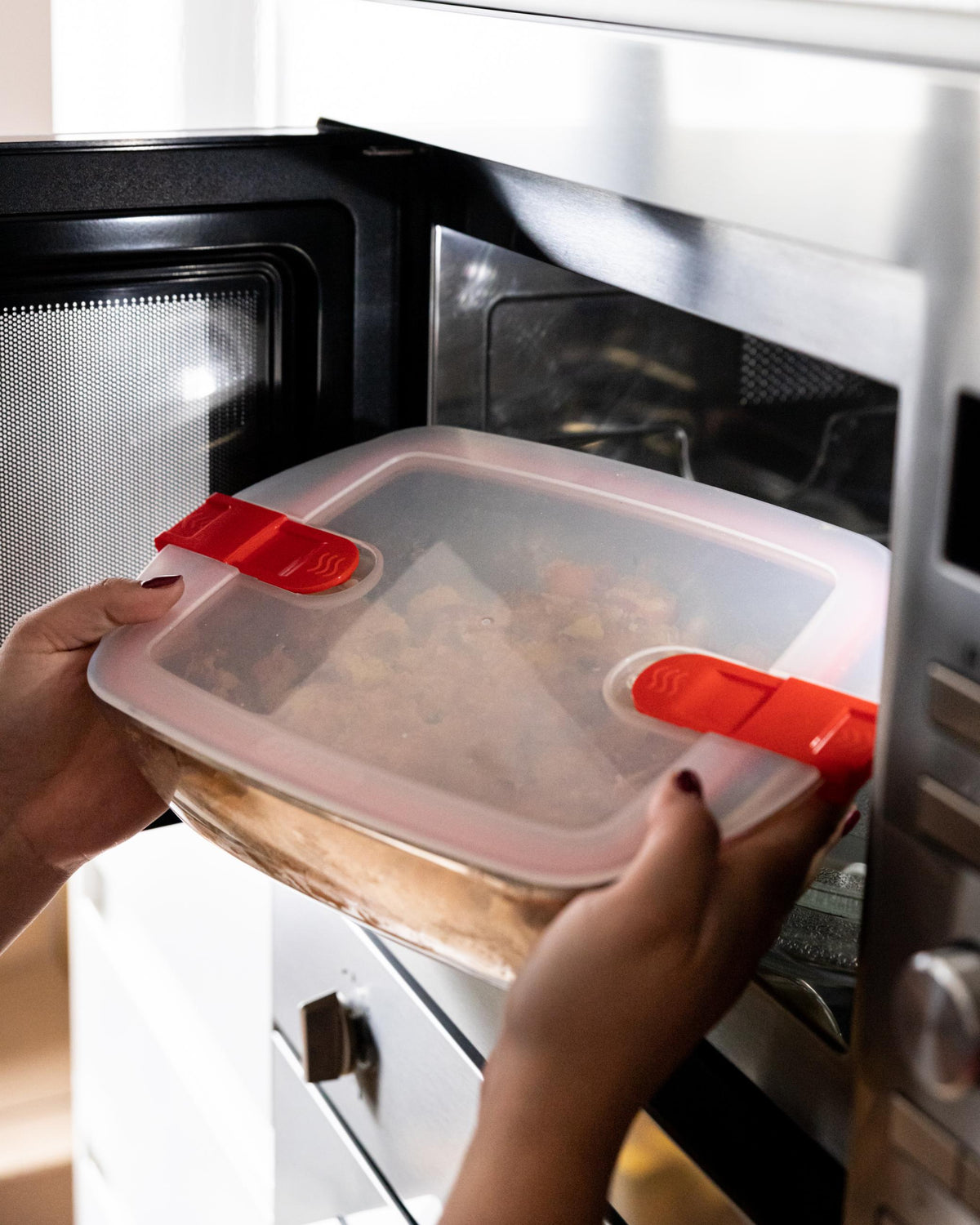 Base carrée boîte de conservation en verre - Compatible Gamme Cook & Heat