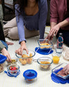 Cook & Go - Lot de 7 plats de conservation en verre avec couvercle étanche