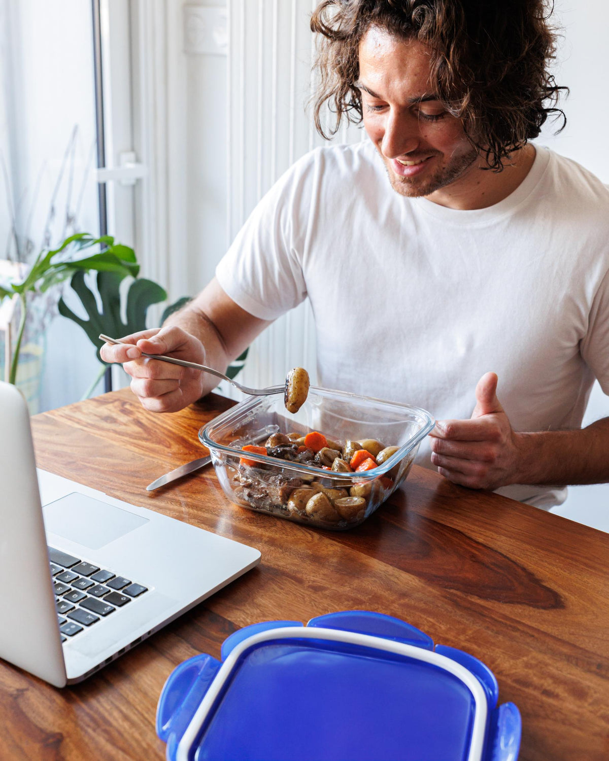 Plat carré en verre avec couvercle étanche - Cook & Go