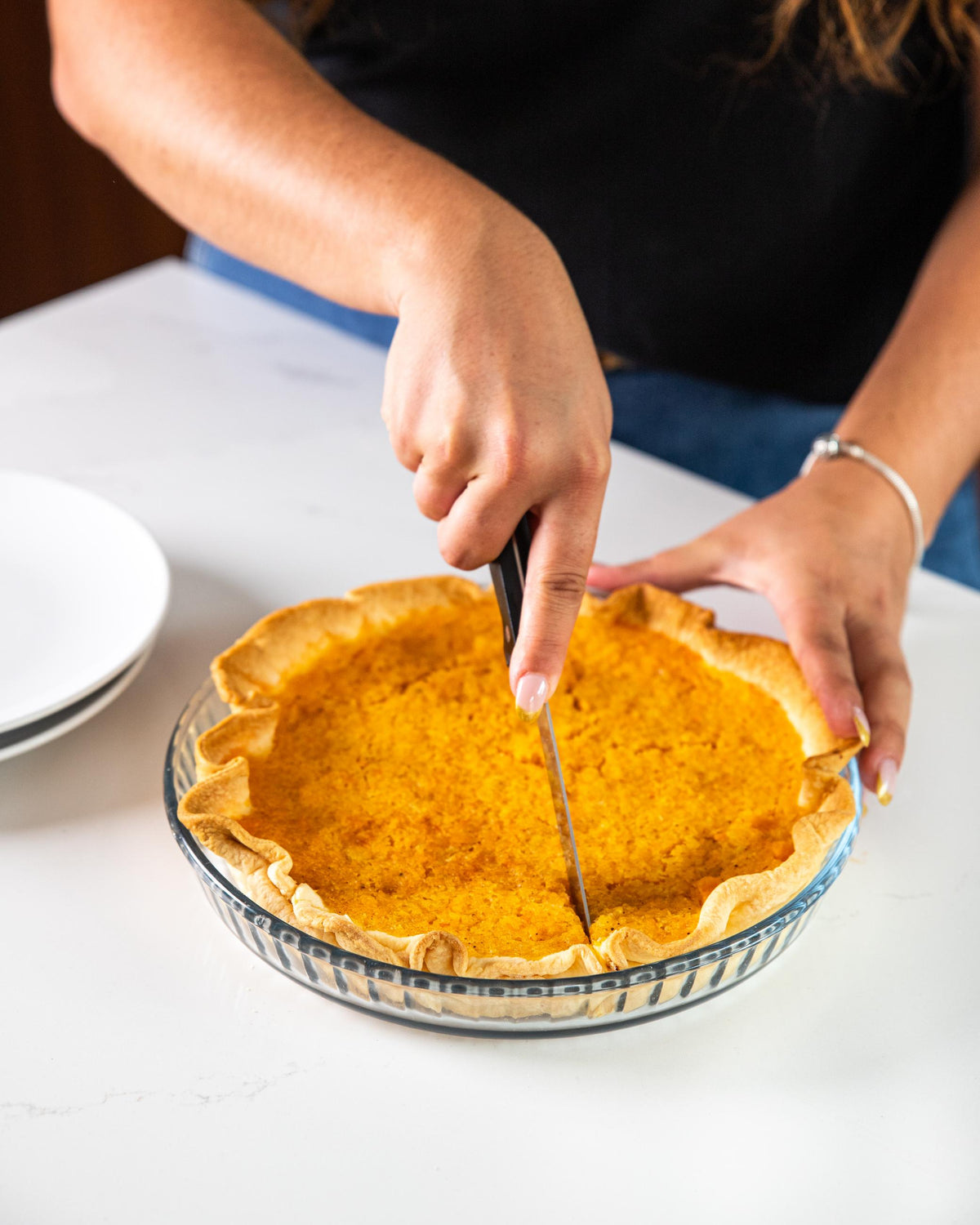 Lot de 3 moule à tarte en verre 25, 28 et 31 cm