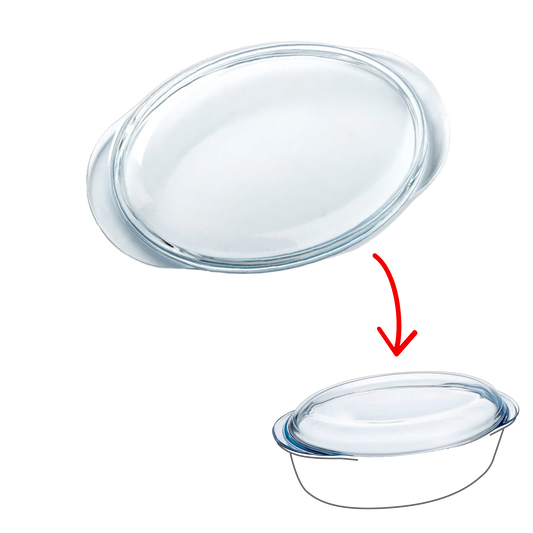 Couvercle rechange -  cocotte ovale en verre grand format