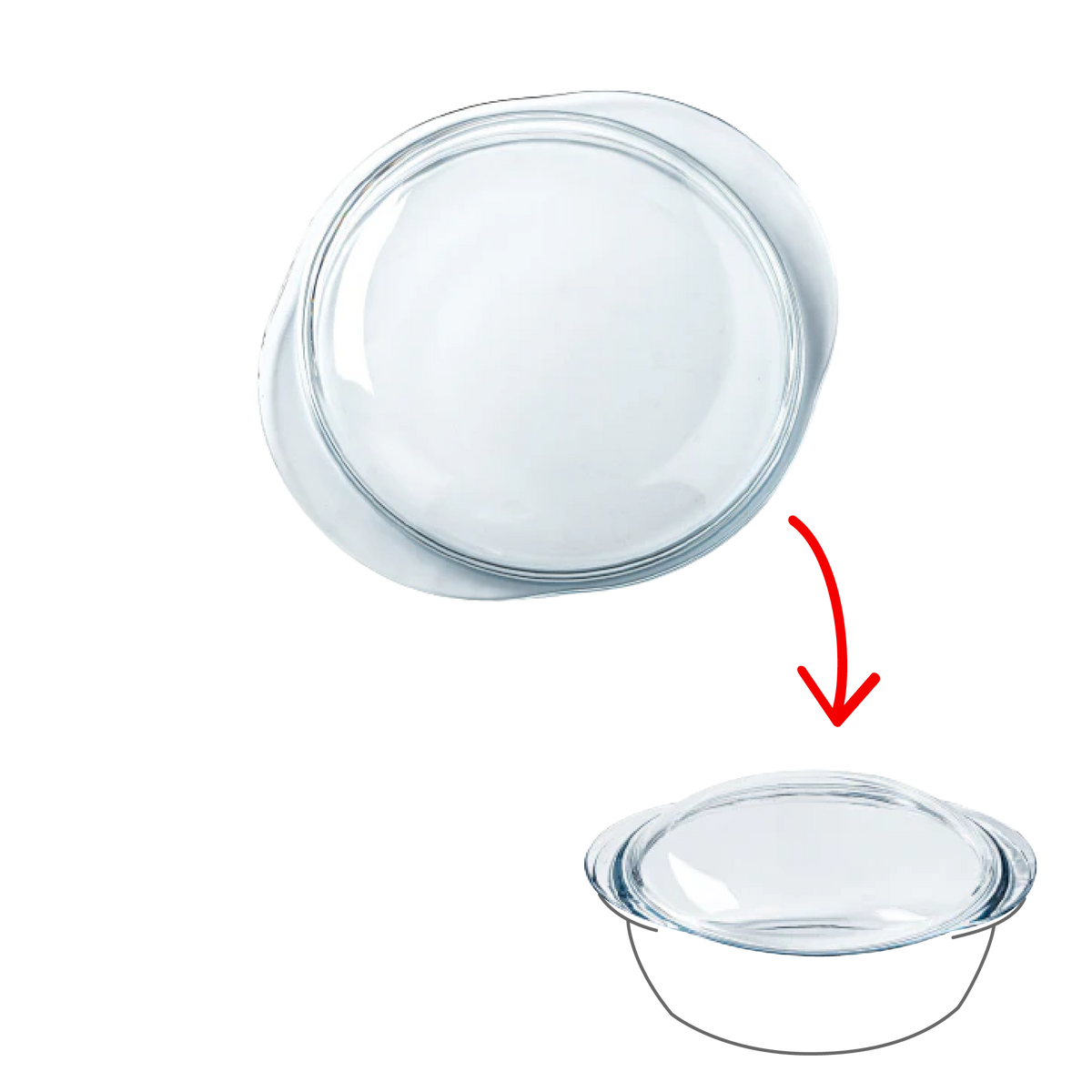 Couvercle de rechange Cocotte Ronde en verre