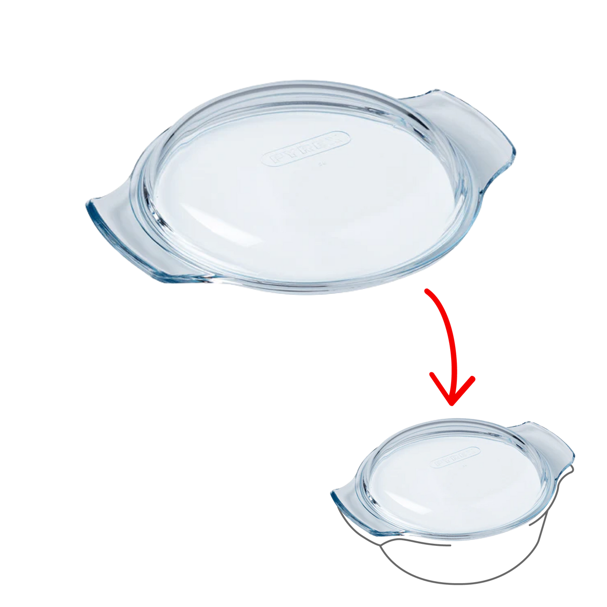 Couvercle de rechange Cocotte Ronde en verre