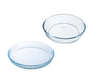 Lot de 2 moules à pâtisserie en verre - Moule à manqué + Moule à tarte