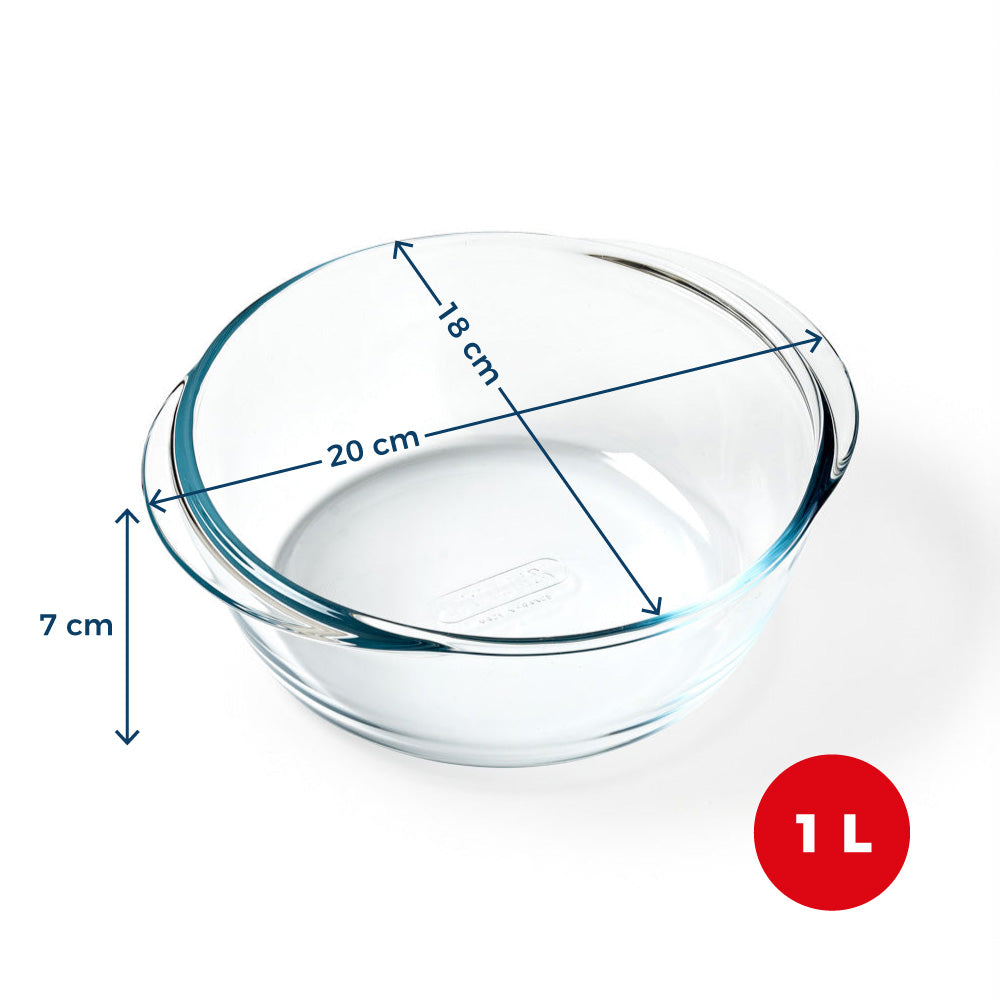 Plat en verre - Compatible "air fryer" (friteuse à air chaud)